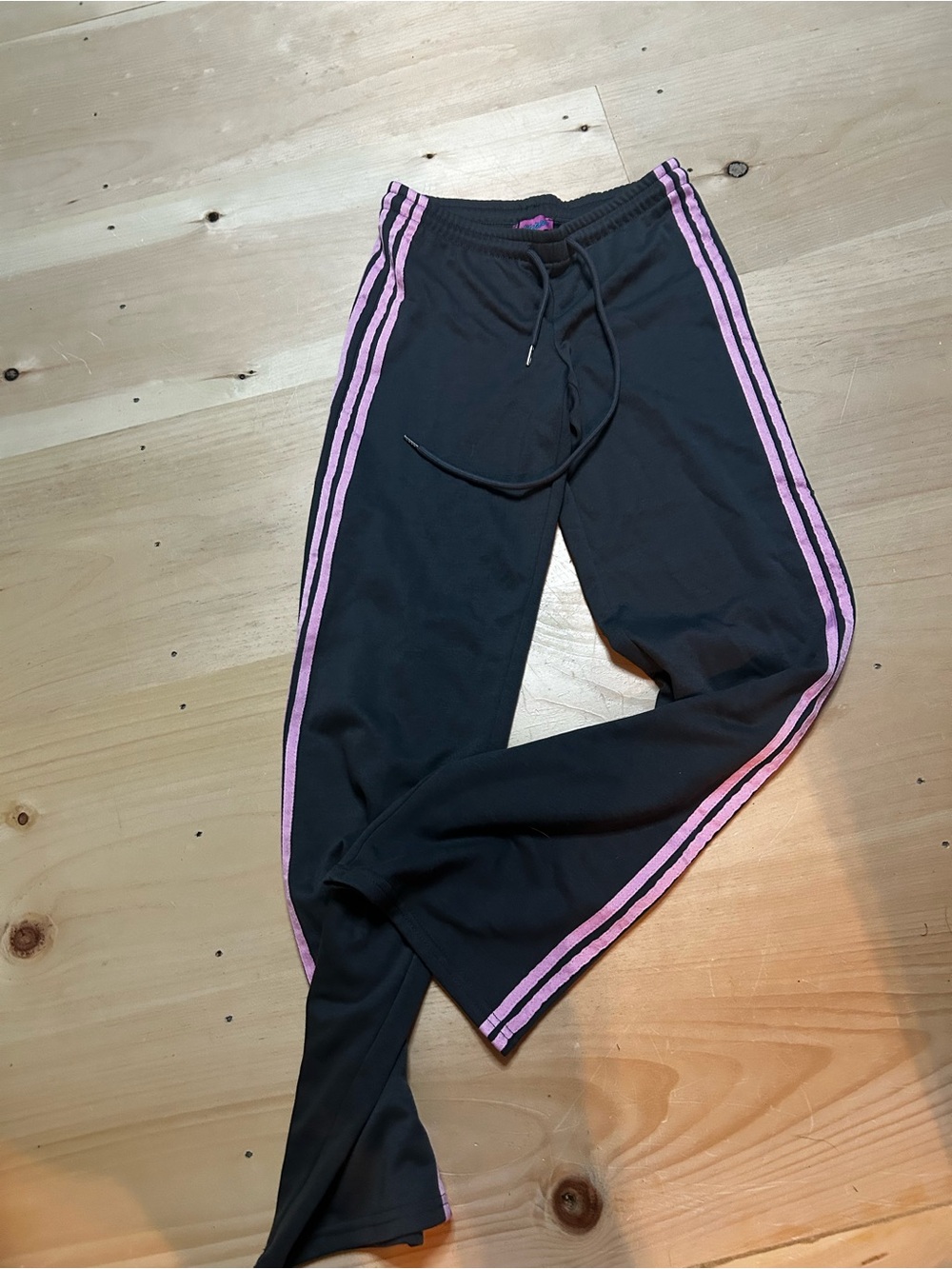 NWT Dark Grey Jogger Pants with Pink Side Stripes - Womens xs